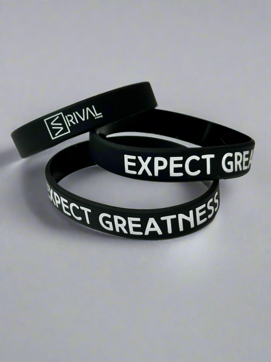 Rival Fit Gear Expect Greatness Sport Bracelet stacked image to view all graphic detailing.