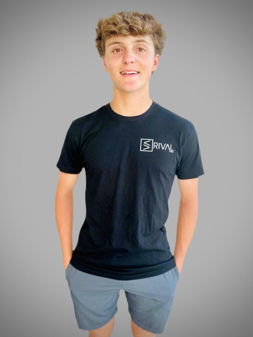 Male wearing front of Rival Florida T in Black.