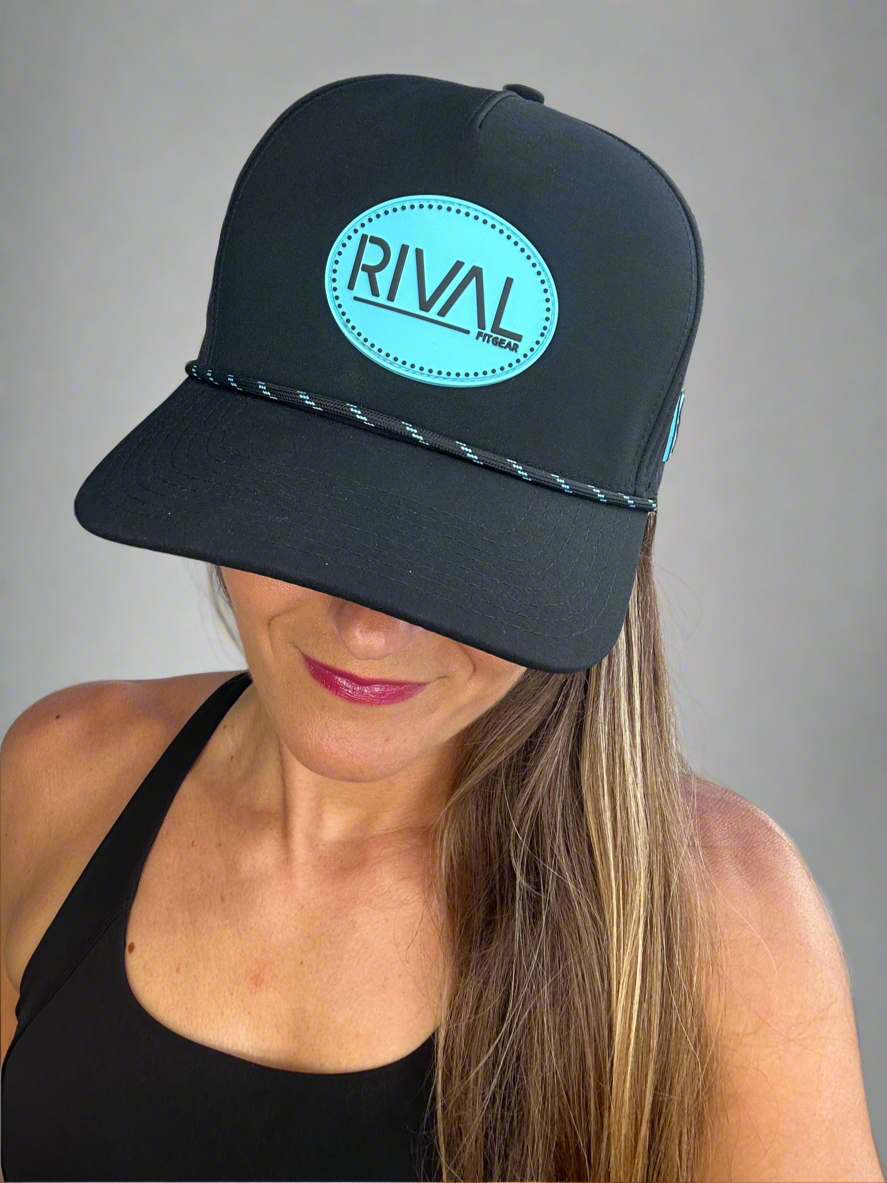 Female model wearing Ocean Edge hat.
