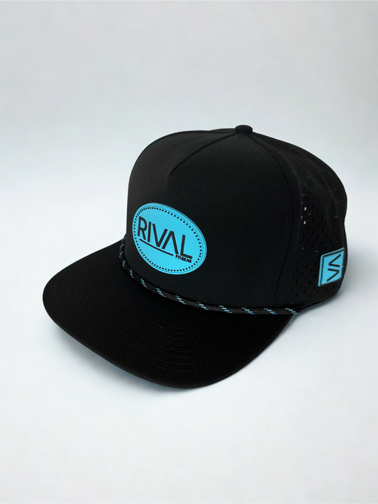 Ocean Edge Curve Brim hat with rope detailing. 